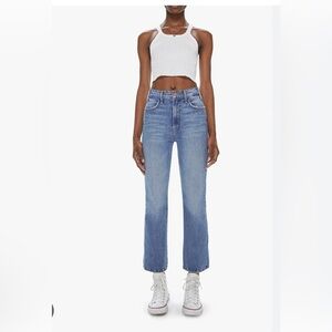 Mother jeans size 28 The Hustler Ankle Fray Women's Blue Jeans like new cond